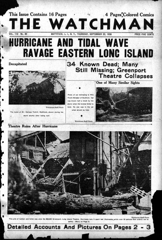 click to see item The Watchman 1938 Newspaper Headline